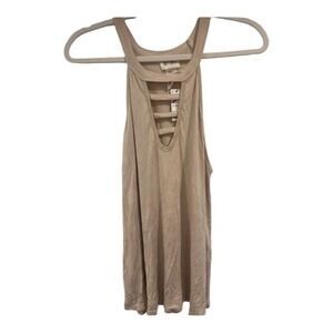 BiBi Women's Cutout Tank Top‎ | Tan | Size M | NWT